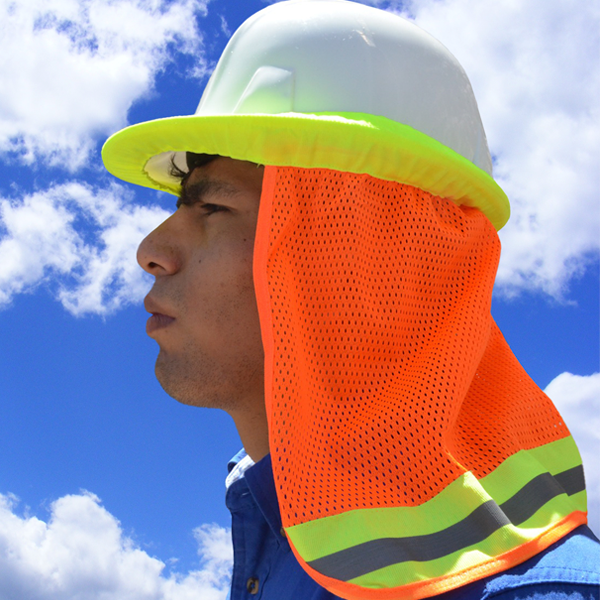 Cubrenuca Malla Jersey con Reflejante LAMIRA Naranja LS-4055 Unitalla - 3